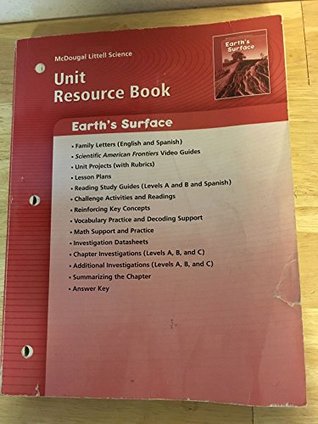 Download McDougal Littell Science: Earth Science: Unit Resource Book Earth?s Surface - McDougal Littel | PDF