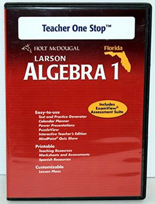 Full Download Holt McDougal Larson Algebra 1 Florida: Teacher One Stop Cd-Rom Algebra 1 - Holt McDougal | PDF