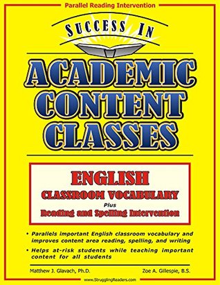 Full Download English Classroom Vocabulary: Success in Academic Classes (Parallel Reading Intervention) - Matthew Glavach file in PDF