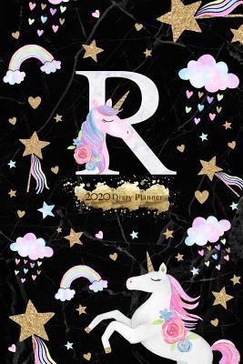 Full Download 2020 Diary Planner: Black & Gold Magical Unicorn January to December 2020 Diary Planner With R Monogram on Dark Marble. - Elizabeth Riley | ePub
