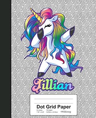 Read Online Dot Grid Paper: JILLIAN Unicorn Rainbow Notebook -  | PDF