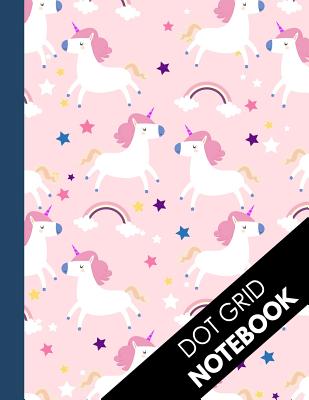 Read Online Dot Grid Notebook: 8.5 x 11 - Novelty Unicorn and Stars Pink Pattern Dot Grid Journal for Girls and Women - Bullet Grid Notebook -  | PDF